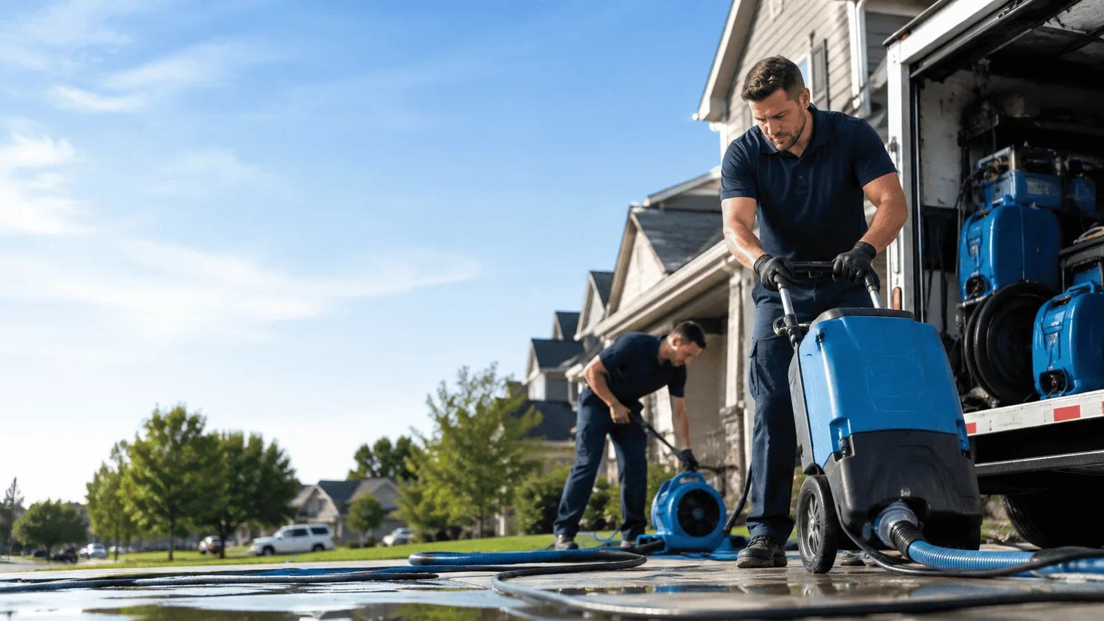 Dehumidification being performed in Garden City, NY